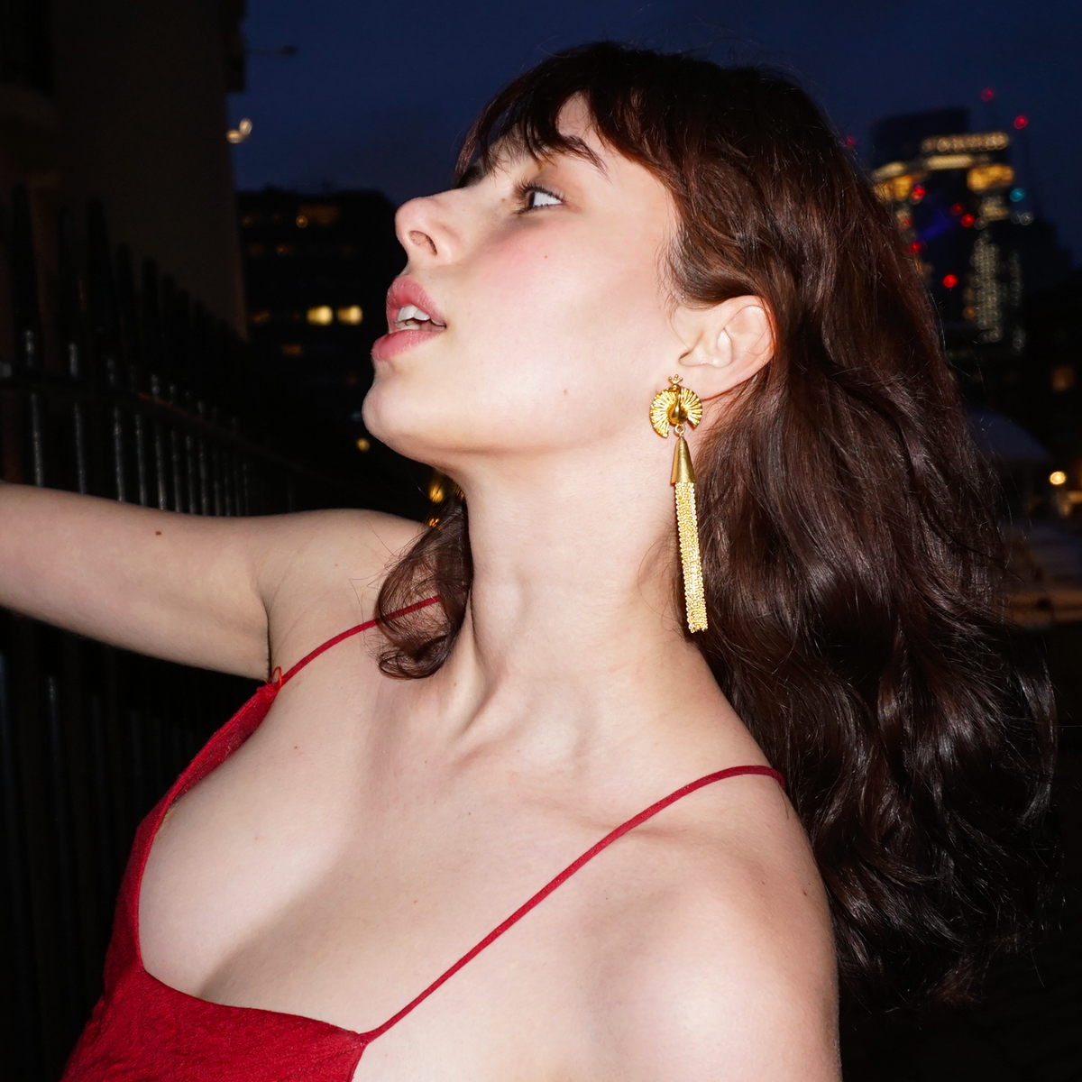 Peacock Tassel Earrings