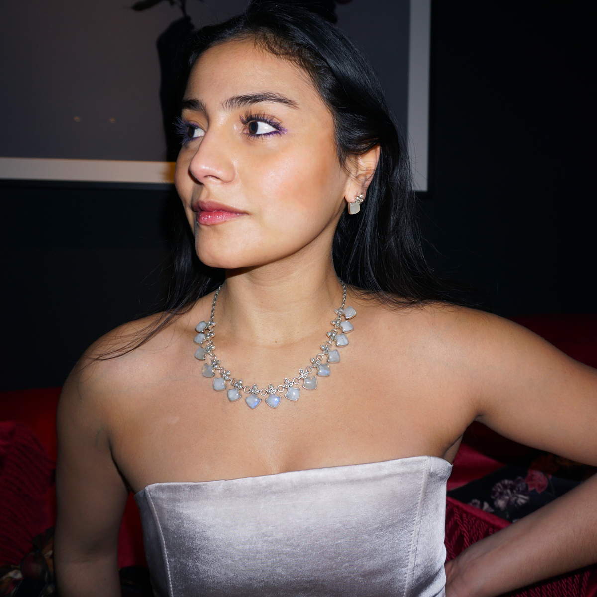 Rani Earrings Moonstone And Pearl