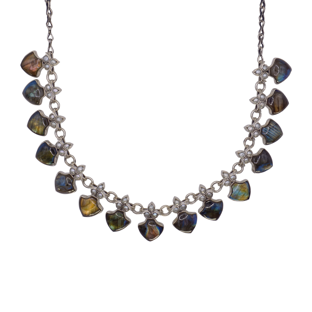 Rani Necklace Labradorite And Pearl